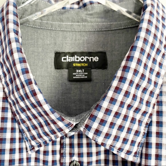 LIZ CLAIBORNE men's plaid button down shirt - Picture 4 of 9